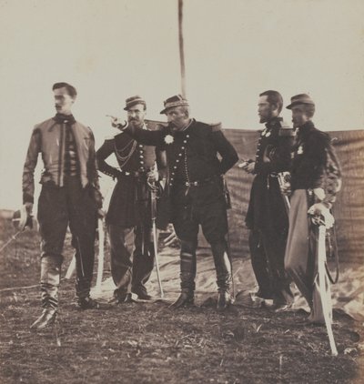 General Bosquet and Staff, 1855 by Roger Fenton